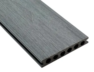 Produktbild von Belladoor | 4 m | Grau 23 mm Terrassendiele WPC, Coextrudiert Hohlkammerprofil Holzoptik Strukturiert, Pflegeleicht Rutschfest Fur Balkon Terrasse Poolumrandung