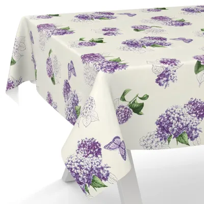 Productafbeelding van Afwasbaar Tafelkleed met Lila Bloemen 500 x 140 cm