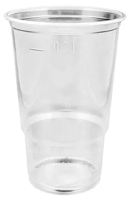 Produktbild von 200 Trinkbecher PP, klar-glatt, mit Eichstrich, transparent, 500 ml, 08108
