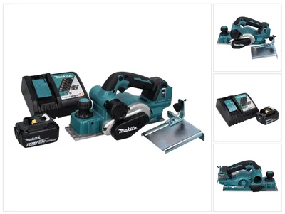 Produktbild von Makita DKP 181 RM1 Akku Hobel Falzhobel 82 mm 18 V Brushless + 1x Akku 4,0 Ah + Ladegerät