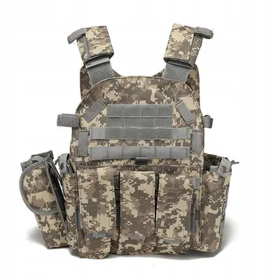 Zdjęcie produktu dla KAMIZELKA WOJSKOWA TAKTYCZNA WOJSKOWA Torby 600D MOLLE ŁADOWNICE Green Camo