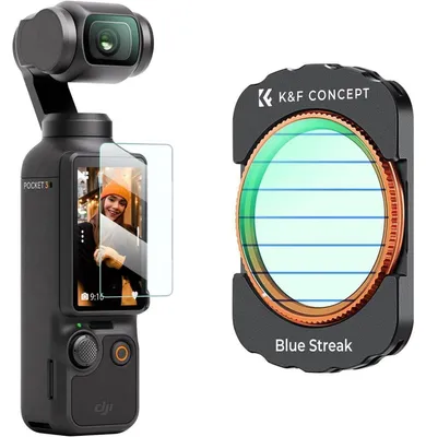 Produktbild von Magnetischer Blue Streak Filter für DJI Osmo Pocket 3 Aluminiumrahmen