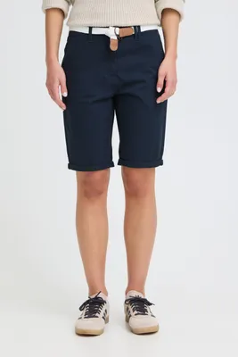 Produktbild von Oxmo OXChakira Damen Shorts Chino-Shorts Bermuda Baumwollmischung Regular Fit