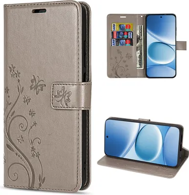 Produktbild von Hülle für Xiaomi Redmi Note 15 Pro 4G Handyhülle Wallet Case Klapphülle in Grau