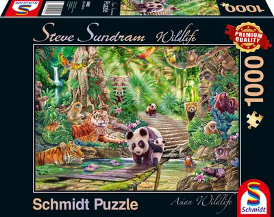 Produktbild von Schmidt Spiele Asiatische Tierwelt, Steve Sundram Wildlife, Puzzle, Erwachsenenpuzzle, 1000 Teile, 59962