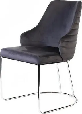 Produktbild von Moderne Design Textil Blau Lehnstuhl Armlehne Esszimmer Polsterstuhl Luxus Stuhl