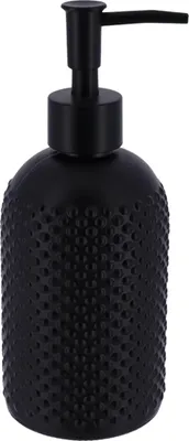 Produktbild von TENDANCE | Seifenspender - Lotionspender - 410 ml - schwarz - aus Glas - Flüssigseifenspender - Pumpspender