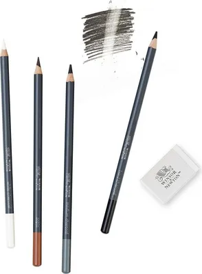Obrázok produktu pre Skicovacie ceruzky Winsor & Newton, 4ks + guma