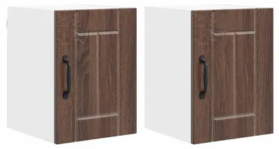 Image de Armoire murale vidaXL LUCCA, lot de 2, chêne brun, 30 x 31 x 40 cm