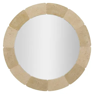 Productafbeelding van Mauro Ferretti Wandspiegel, rond, natuurlijke stijl, Ø 90 x 2,5 cm