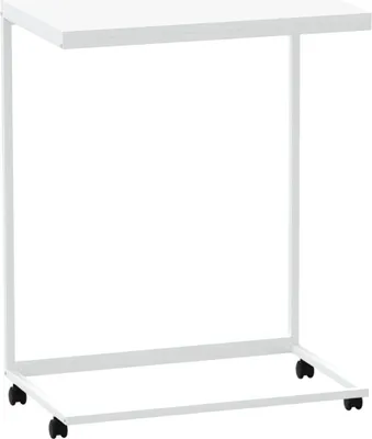Obrázek produktu pro vidaXL Boční stolek s kolečky bílý 55x35x70 cm Dřevěný materiál