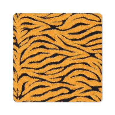Produktbild von MuchoWow® Mauspad Mousepad Tigerdruck - Orange - Schwarz 30x30 cm - Mousepads - Maus Mat - Pad - Mausunterlage - Gaming