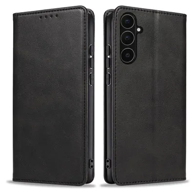 Produktbild von Handyhülle für Samsung Galaxy A56 5G Kunstleder Flip Cover Hülle Klapphülle Case Kartenfach Farbe: Schwarz