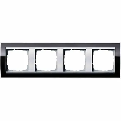 Produktbild von GIRA 4fach Rahmen Event Klar, Standard 55, System 55 Schwarz 0214736 (0214736)