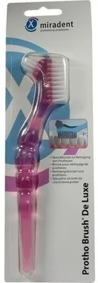 Produktbild von MIRADENT Prothesenbürste Protho Brush pink trans.