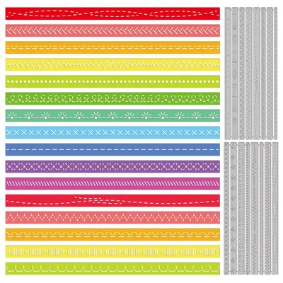Productafbeelding van Snijmallen met Geïnterleerde Randen voor Scrapbooking en Kaartenmaken