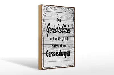 Produktbild von Holzschild Spruch 20x30cm Gerüchteküche Geredeschuppen