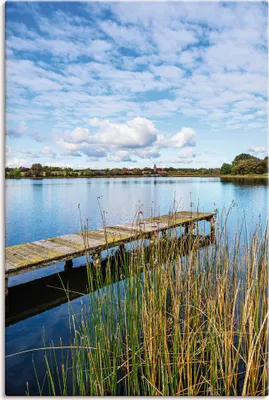 Produktbild von ARTland Leinwandbild Steg am Krakower See im Dorf Serrahn Größe: 60x90 cm