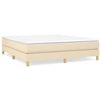 Produktbild von vidaXL Boxspringbett mit Matratze Creme 160x200 cm Stoff