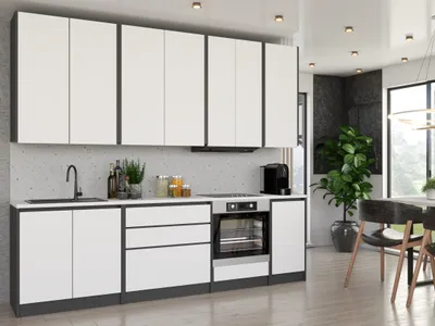 Zdjęcie produktu dla Blanco ® MEBLE KUCHENNE KUCHNIA BEZUCHWYTOWA LUX 260 cm ZABUDOWA PIEKARNIKA