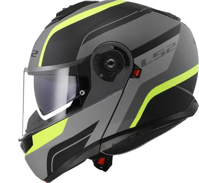 Immagine prodotto di LS2 FF908 Strobe II Monza casco ribaltabile, nero opaco/grigio/giallo neon, XL (61/62)