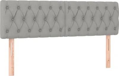 Produktbild von vidaXL Kopfteile Hellgrau 160x7x78/88 cm Stoff