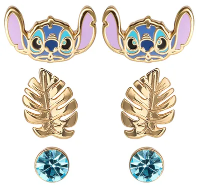 Image de Disney Lilo & Stitch 3 pièces ensemble de boucles d'oreilles