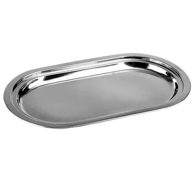 Image de ORION Plateau de service Plateau de service en acier ovale 33x19 cm