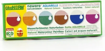 Produktbild von ökoNorm Farbkasten nawaro, Kartonetui mit Farbtabletten Ø23mm - 6 Farben