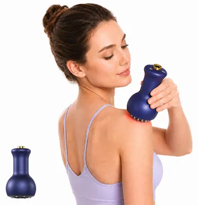 Produktbild von Schröpfmassage Gerät elektrisch, Vakuum Massagegerät mit Wärme und 9 Stufen, kabelloser Körpermassagegerät für Rücken, Beine und Muskelentspannung