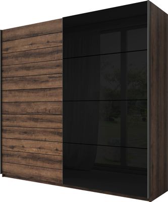 Masseno Schiebetürenschrank COSMICO 270 cm Kleiderschrank Schlafzimmer Schrank 2-türig Braun