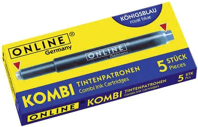 Immagine prodotto di ONLINE® 17202 Cartuccia d'inchiostro combinata - 5 pezzi, blu royal