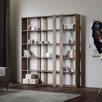 Immagine prodotto di Libreria Moderna 5 Ripiani 178x36x204 cm in nobilitato Marrone