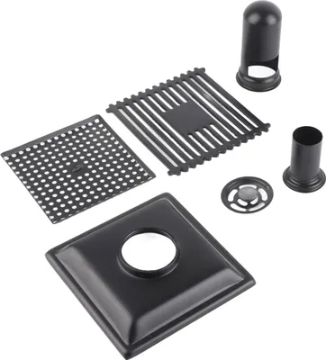 Zdjęcie produktu dla Odpływ prysznicowy z zdejmowaną kratką, stal nierdzewna SUS304, wyposażenie łazienkowe, 12 x 12 cm