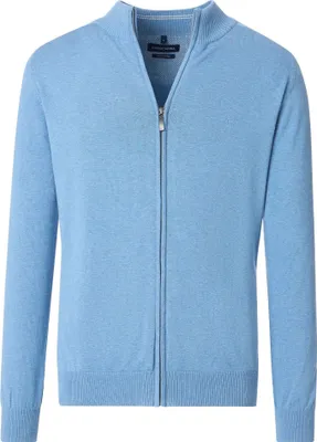 Produktbild von CASAMODA Herren Strickjacke Zipper Regular Baumwolle Blau L