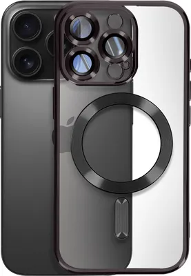 Immagine prodotto di Avizar, custodia in silicone MagSafe per iPhone 16 Pro con bordo cromato, nero
