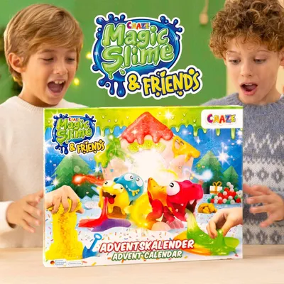 Produktbild von CRAZE MAGIC SLIME & Friends Spielzeug Adventskalender Kinder Junge - Weihnachtskalender mit Schleim für Mädchen & Jungen