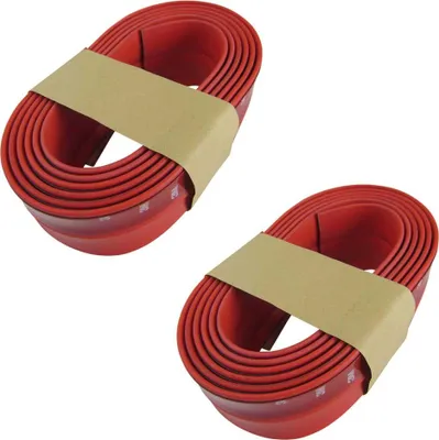 Produktbild von Seitenschweller Schweller Spoiler Lippe Gummi Flexibel Rot für viele Fahrzeuge