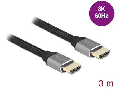 Image de DELOCK Ultra High Speed HDMI Kabel 48 Gbps 8K 60 Hz grau 3m