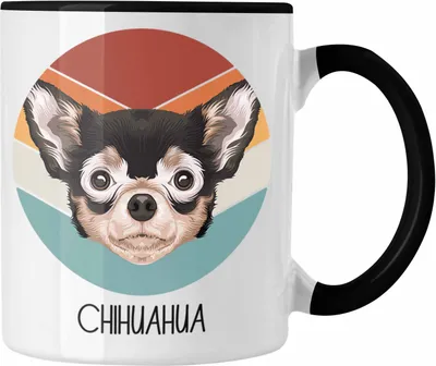 Produktbild von Trendation - Chihuahua Besitzer Tasse Geschenk Lustiger Spruch Geschenkidee Chihuahua Mama Papa (Schwarz)