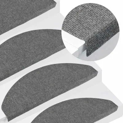 Produktbild von vidaXL Samolepicí podložky pod schody 15 ks 65x22,5x3,5 cm šedá
