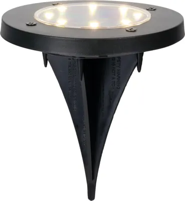 Produktbild von Näve Leuchten 8er-Set LED Solar-/Bodenspieß "KIAN" D: 11,5cm 8er-Set LED Solar-/Bodenspieß "KIAN" D: 11,5cm 8er-Set LED Solar-/Bodenspieß "KIAN" D: 11,5cm, Lampe für den Außenbereich im Functional Style, aus Metall und Kunststoff in schwarz, 12 cm hoch, Ø 11,5 cm, LED Platine – mit Schiebeschalter