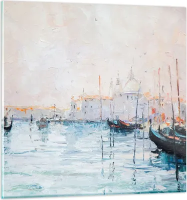 Produktbild von Bilder auf glas - Venedig Basilika - 70x70cm - Glasbilder - Wandbilder - Kunstdruck - zum Aufhängen bereit - Wanddekoration aus Glas - Glas Bilder - Wandbild auf Glas - Einteilig - GAC70x70-3662