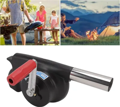Produktbild von Handkurbel BBQ Blasventilator Leicht und Tragbar für Camping Picknick Kamin Holzkohlegrills