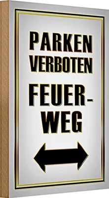 Produktbild von Holzschild Spruch 20x30cm Parken verboten Feuerweg