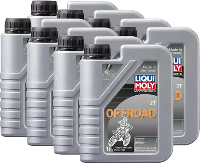 Immagine prodotto di Olio motore Liqui Moly Motorbike 2T, semi-sintetico, 8 flaconi da 1 litro, per moto da fuoristrada, quad