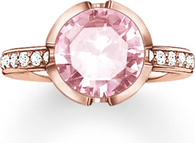 Produktbild von TR2037-633-9-52, TR2037-633-9-54 Ring rosa Zirkonia rosè vergoldet TR2037-633-9 Thomas Sabo