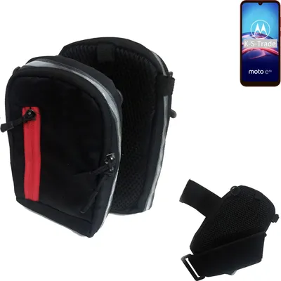 Produktbild von K-S-Trade Outdoor Gürteltasche Holster Umhängetasche kompatibel mit Motorola E6s schwarz Handy Tasche Case travelbag Schutz Hülle Handy Hülle