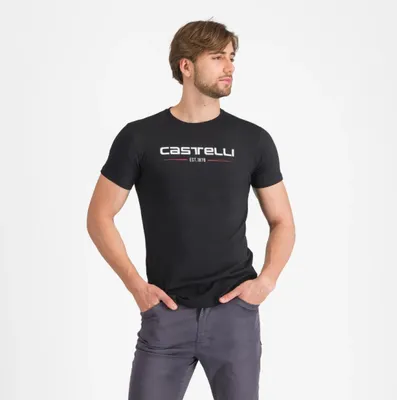 Zdjęcie produktu dla Koszulka rowerowa z krótkim rękawem CASTELLI – CASTELLI '76 – czarna, rozmiar XL