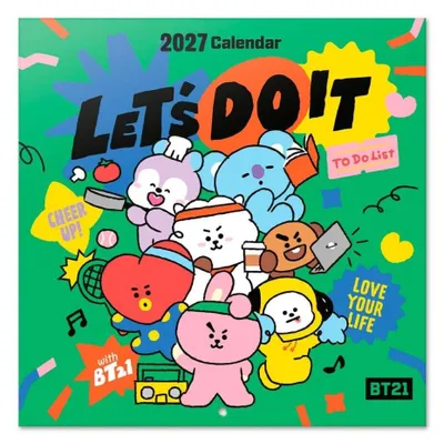 Productafbeelding van BT21 Wandkalender 2027, formaat 30 x 30 cm